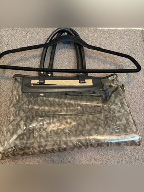 Monogram Clear Tote with Black Trim